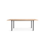 TUBBY TUBE table - 200x90 cm - Black frame/Douglas pine tabletop