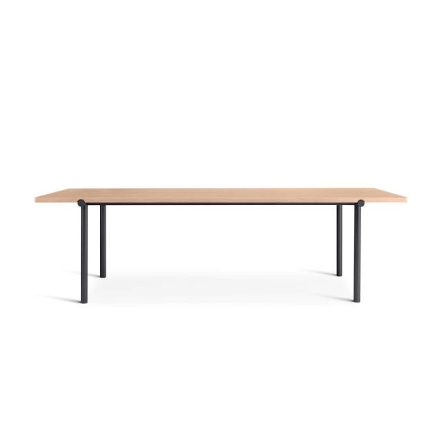 TUBBY TUBE table - 240x90 cm - Black frame/Oregon pine tabletop