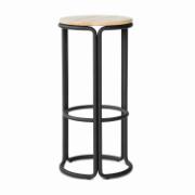 HARDIE bar stool - Black frame with natural ash seat