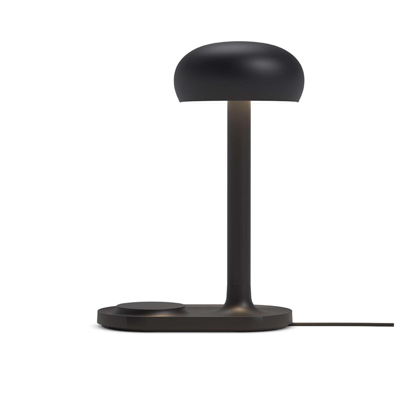Emendo lamp with Qi wireless charger - black