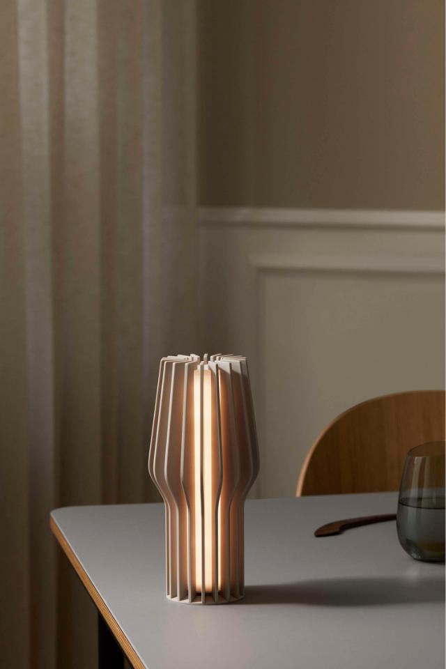 Radiant LED battery lamp - 25 cm - Pearl beige