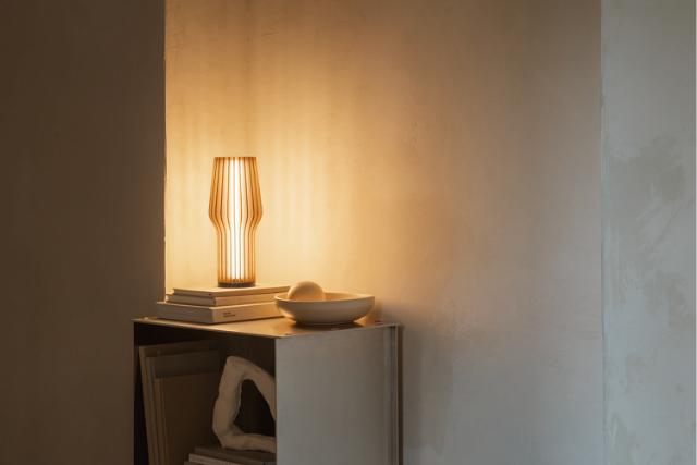 Radiant LED lamp - Rechargeable - Oak