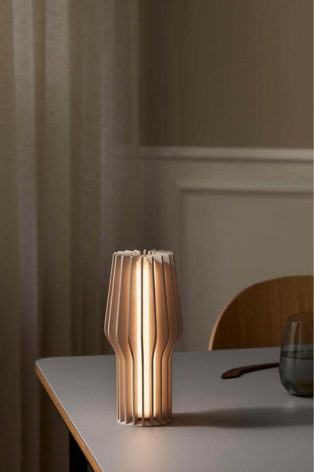 Radiant LED battery lamp - 25 cm - Pearl beige