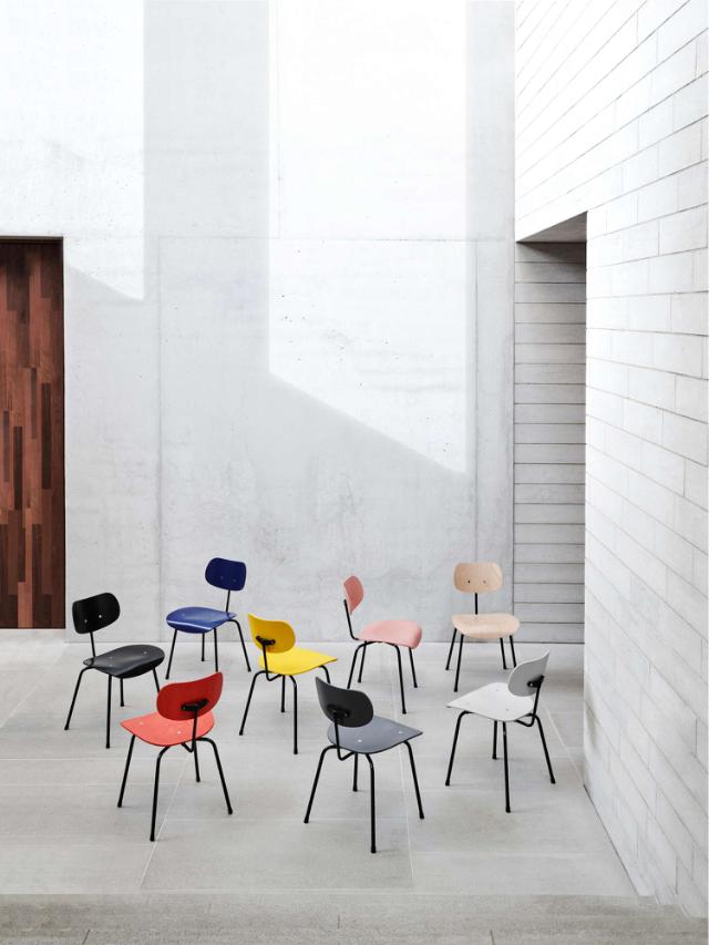 EIERMANN SE68 chair - Cobalt Blue/chrome frame