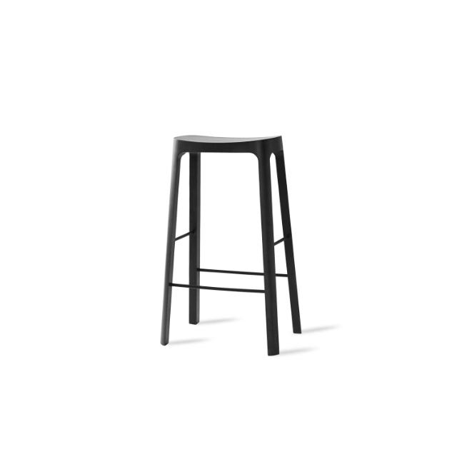 CROFTON bar stool - SH78 - stained Black Pine wood