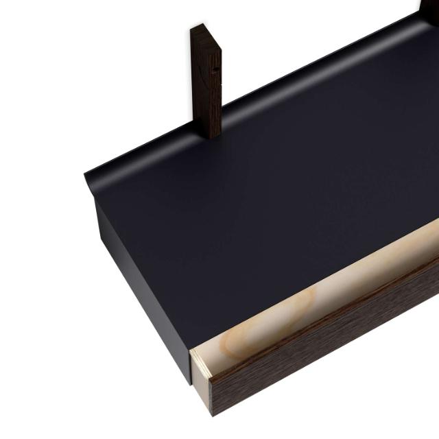 Smile Drawer 80 cm - Smoked Oak/Black