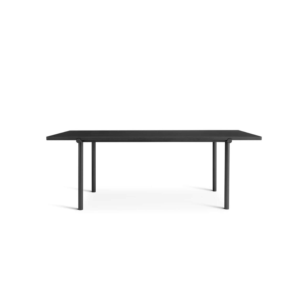 TUBBY TUBE table - 200x90 cm - Black stel/Black bordplade
