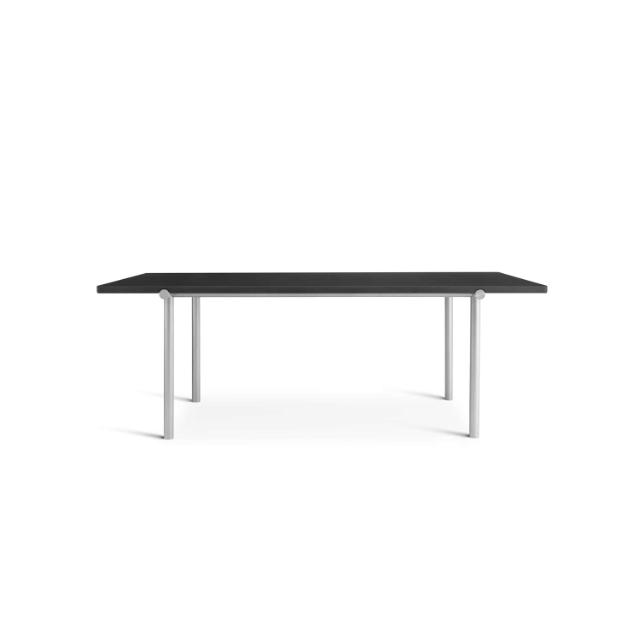 TUBBY TUBE table - 200x90 cm - Aluminum stel/Black bordplade