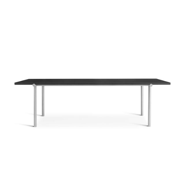 TUBBY TUBE table - 240x90 cm - Aluminum stel/Black bordplade