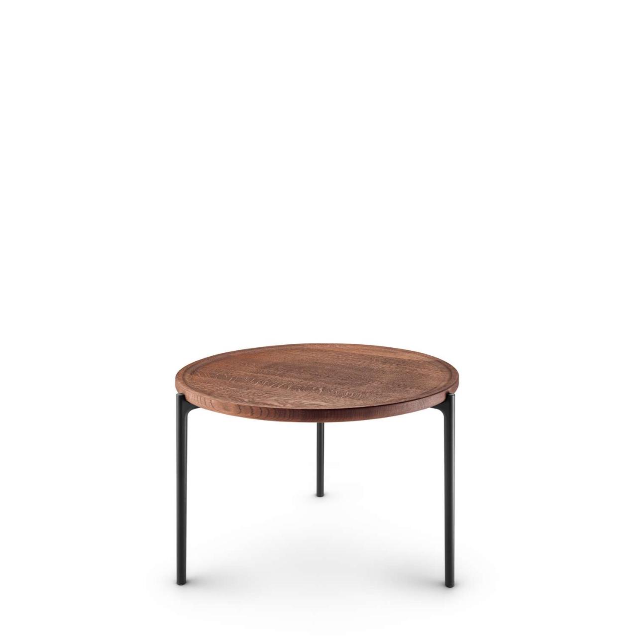 SAVOYE table - Stained oak - ø60x42 cm