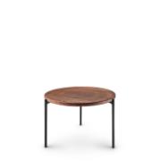 SAVOYE table - Stained oak - ø60x42 cm