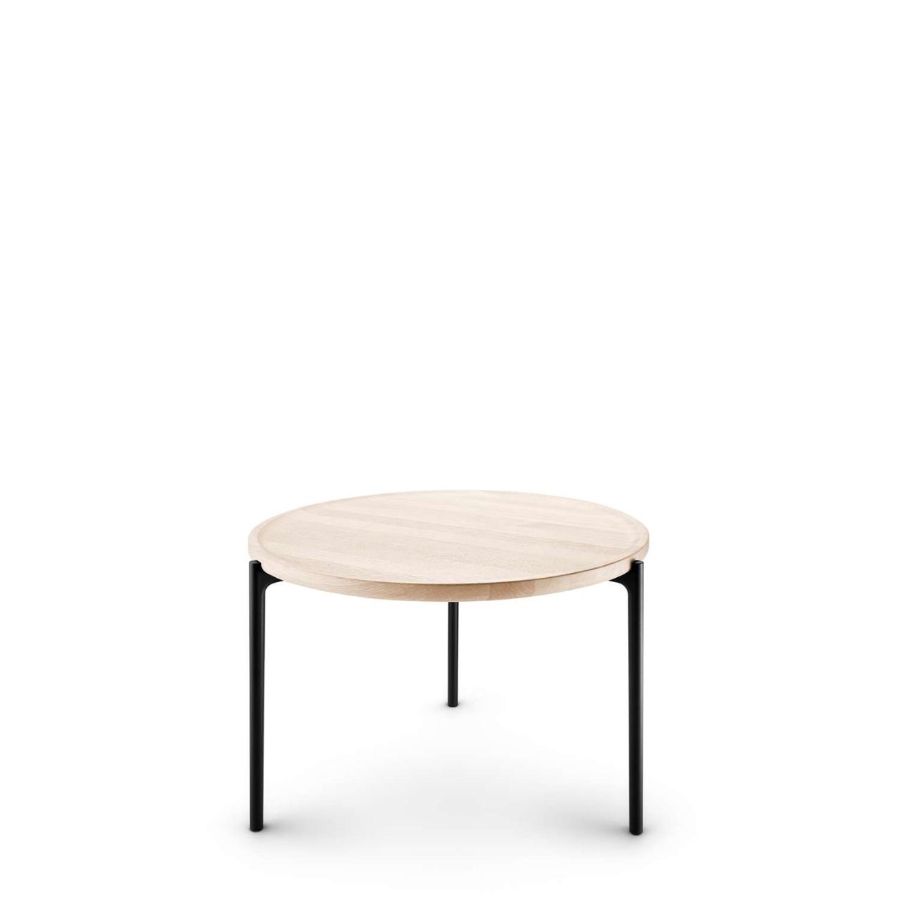 SAVOYE table - White oiled - ø60x42 cm