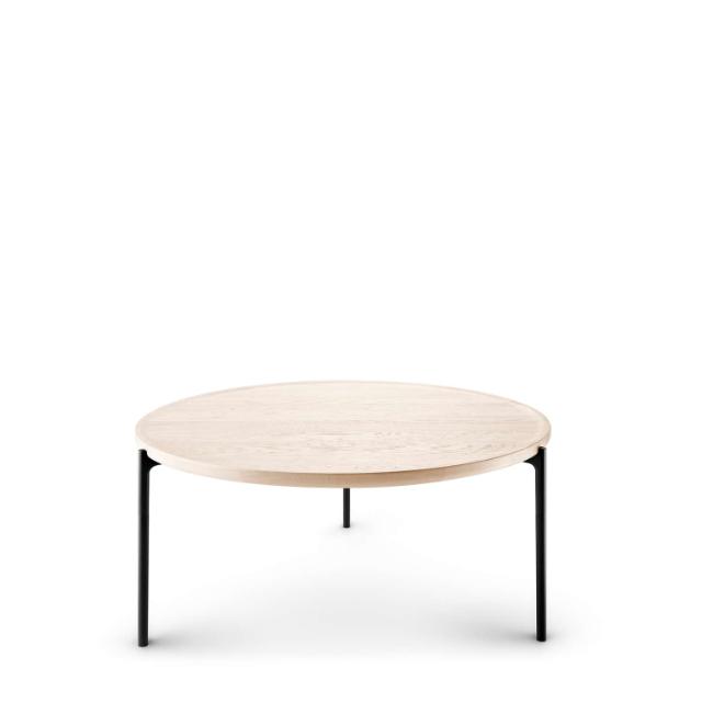 SAVOYE table - White oiled - ø90x42 cm