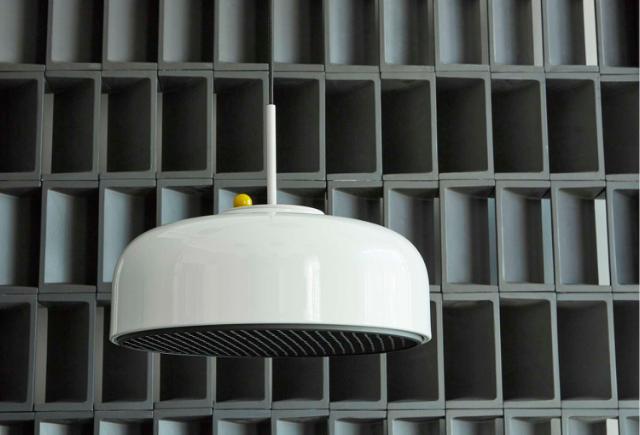 PODGY pendant - Ash Grey med Turmeric Yellow dæmper