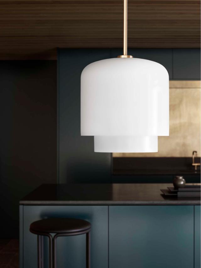 MEGUMI pendant - ø18 cm - Brass / Opal