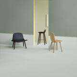 YUUGA dining chair Oak nature, leather Cognac