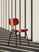 EIERMANN SE68 chair - Blood Orange/chrome frame