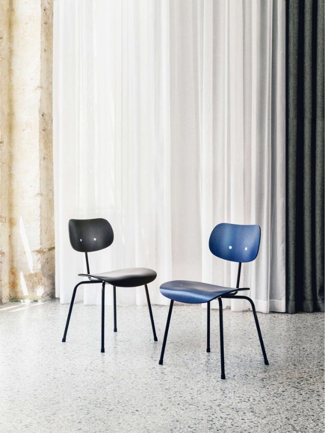 EIERMANN SE68 chair - stained Black/Black frame