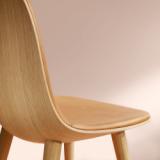 YUUGA dining chair Oak nature, leather Cognac