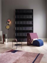 KEYSTONE lounge chair - Fig Purple/Off White/ Navy Blue