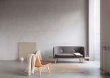 YUUGA lounge chair Oak nature, leather cognac
