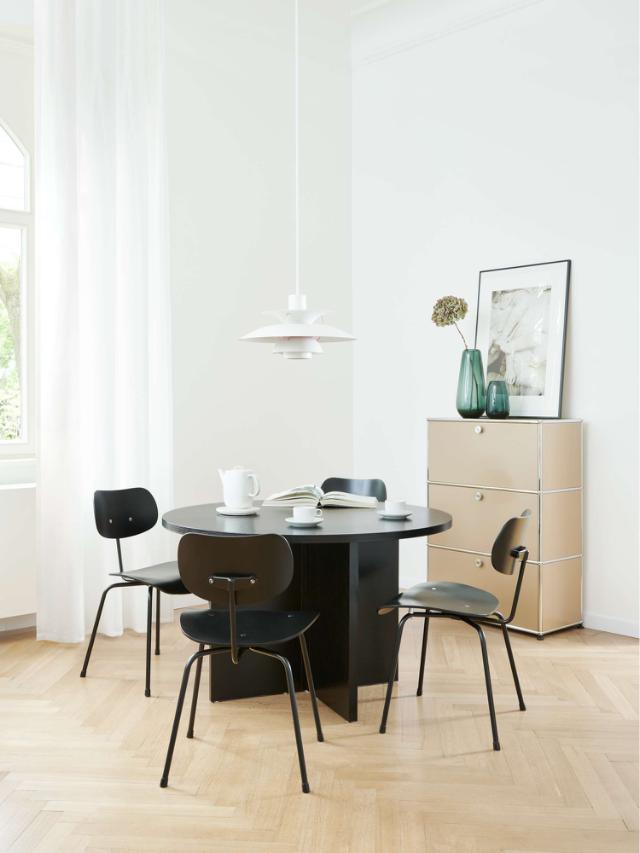EIERMANN SE68 chair - stained Black/Black frame