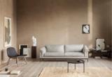 YUUGA lounge chair Oak smoked, leather black