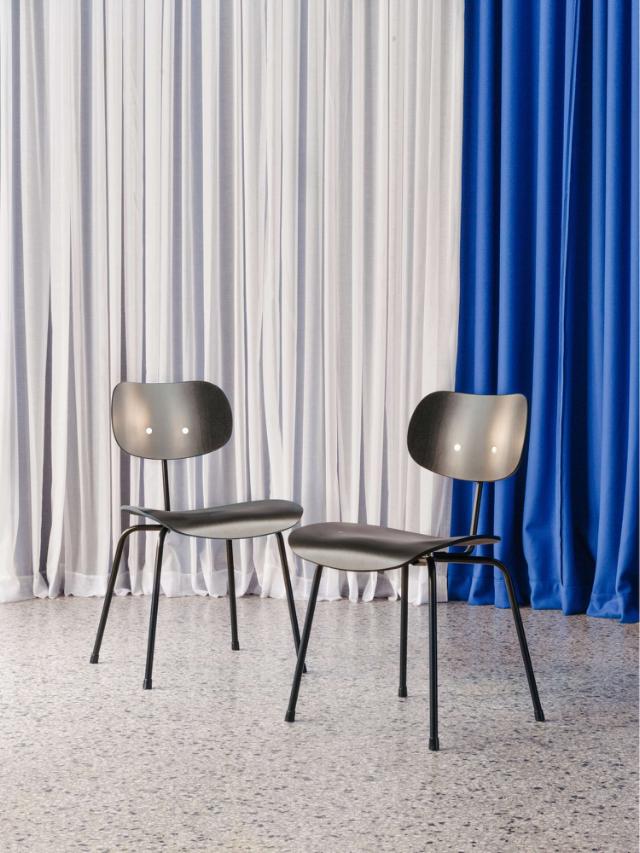 EIERMANN SE68 chair - stained Black/Black frame