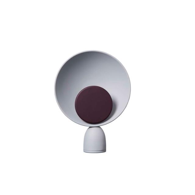 BLOOPER table lamp - Ash Grey med Fig Purple disc