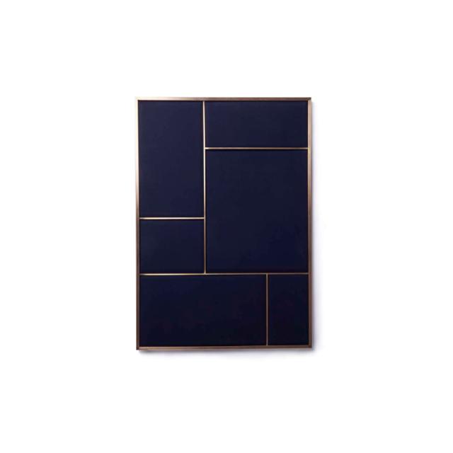 NOUVEAU PIN - Large - Brass - Navy Blue