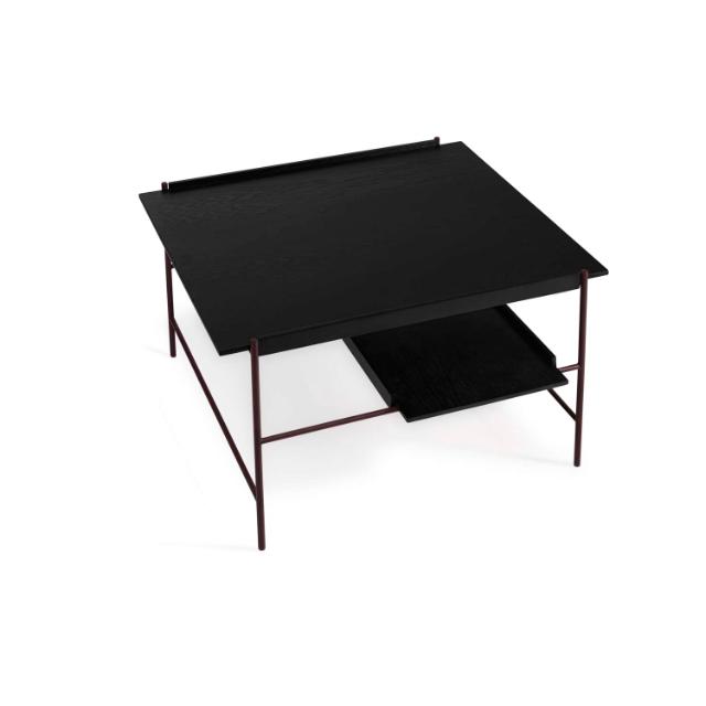 KANSO coffee table - Black ask - Fig Purple stel