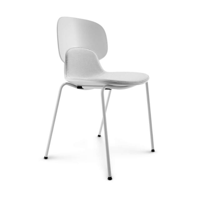 COMBO dining chair w. seat upholstery - Grey