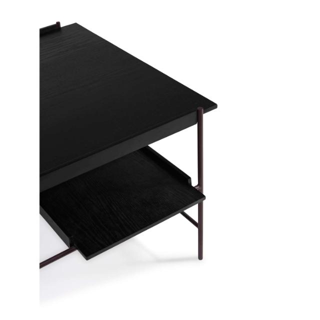 KANSO coffee table - Black ask - Fig Purple stel