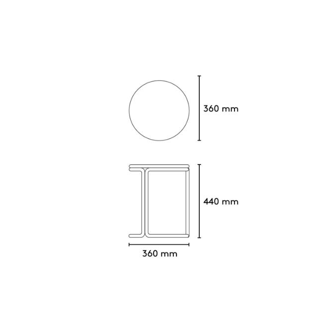 HARDIE stool - Black stel med Natural ask sæde