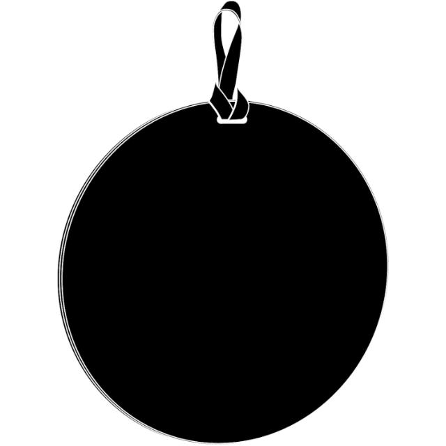 Rope Spejl - Ø70 cm - med læderstrop