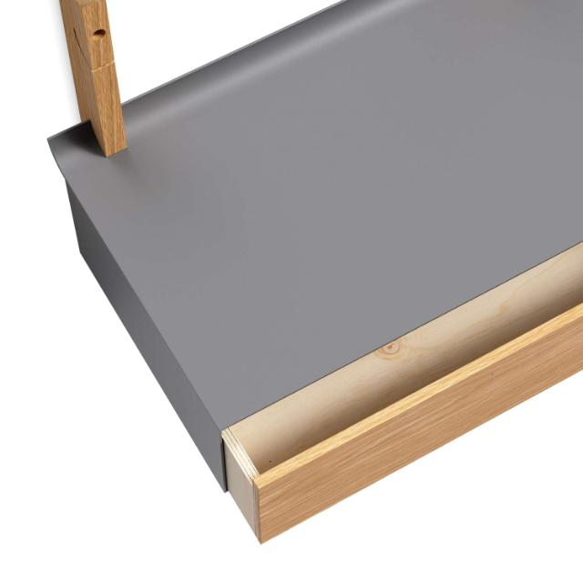 Smile Drawer 50 cm - Oak/Grey